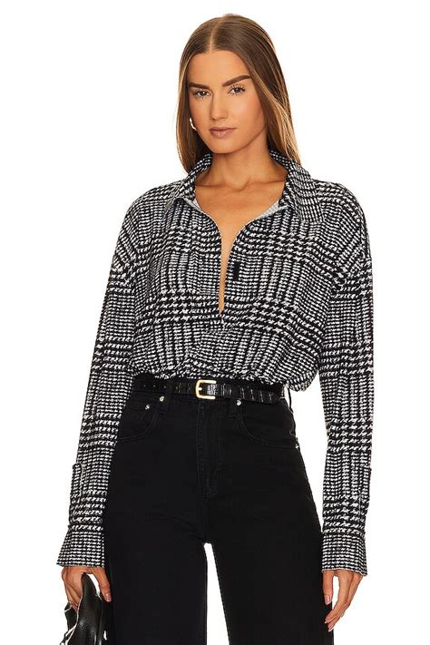 OVERSIZED BF NK SHIRT – Large Glenn Plaid Tweed .